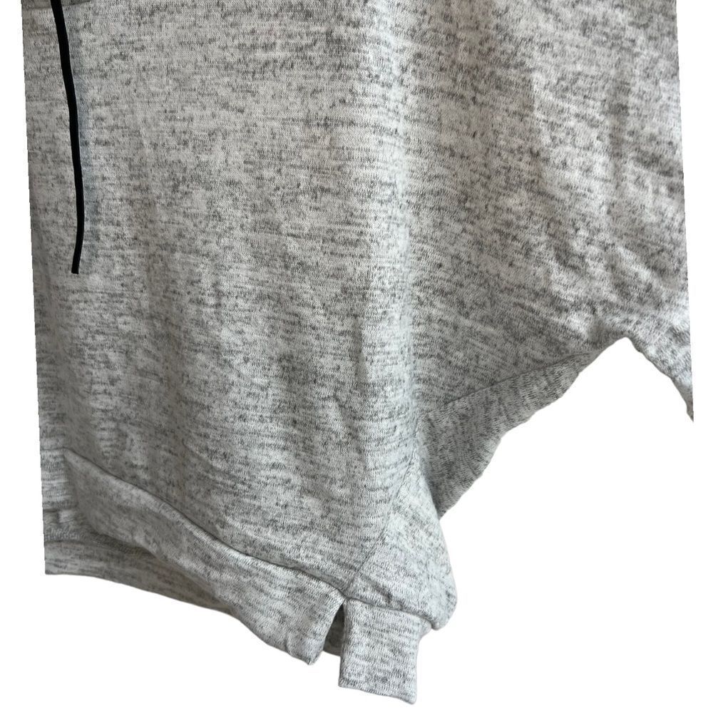 New Over The Limit Apparel Heather Gray Cropped Hooded Lightweight Sweatshirt - Picture 7 of 10